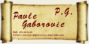 Pavle Gaborović vizit kartica